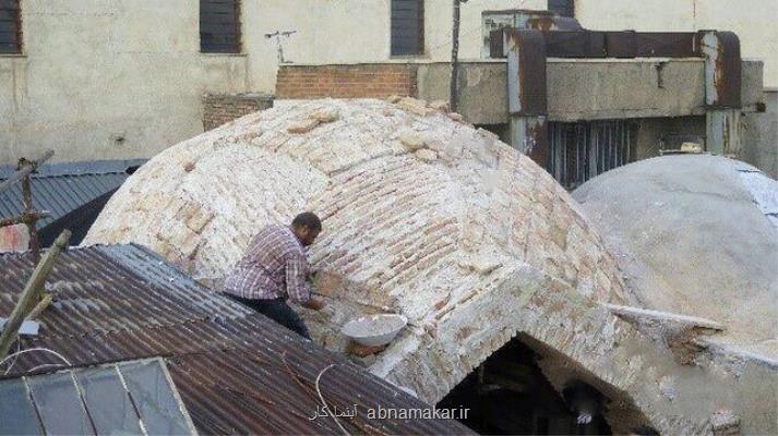 مرمت اضطراری گنبدهای بازار دوه چی تبریز